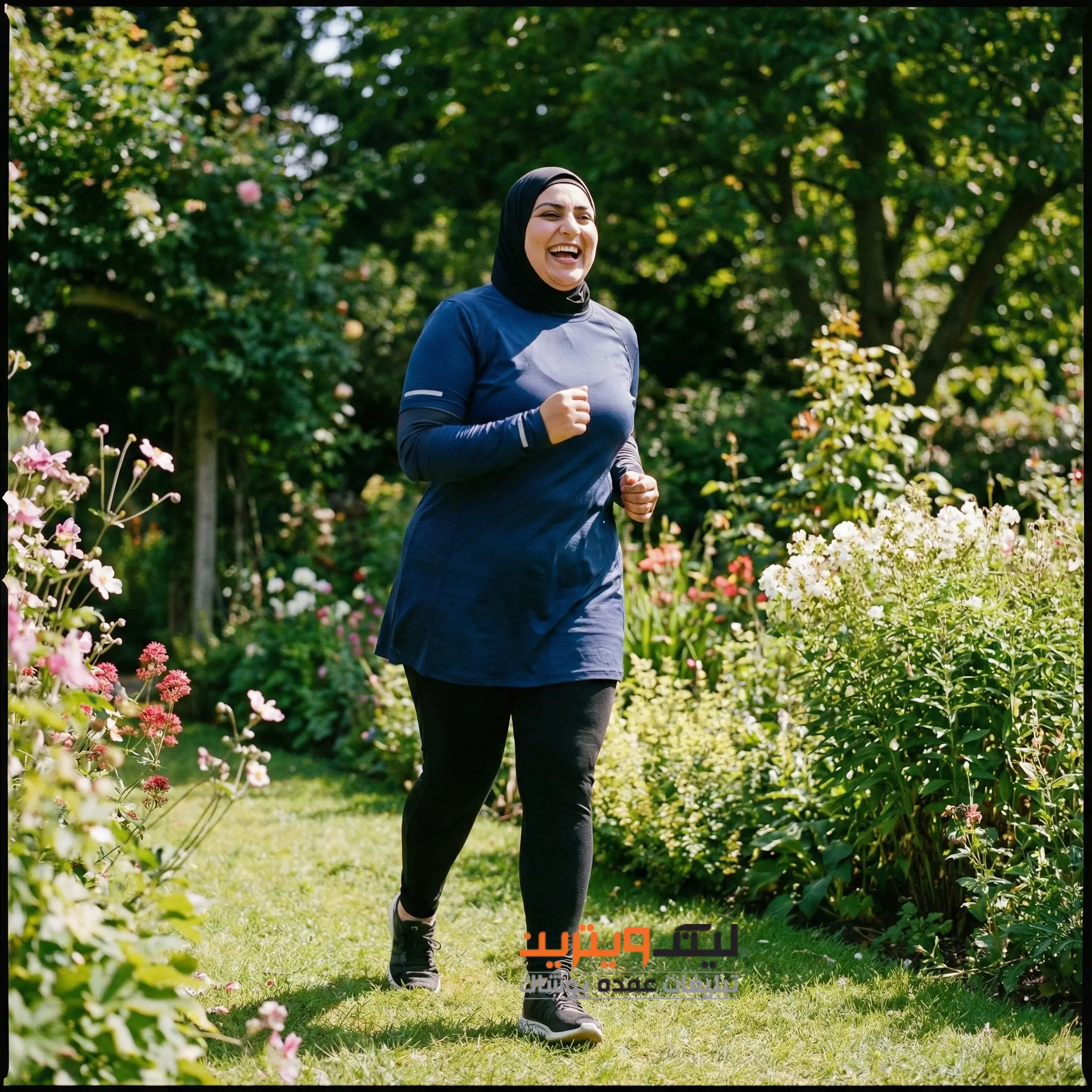 تونیک سایز بزرگ اسپرت عمده | دختری با تونیک ورزشی سرمه ای زیبا | تونیک سایزبزرگ زیبا | تونیک اسپرت سایزبزرگ